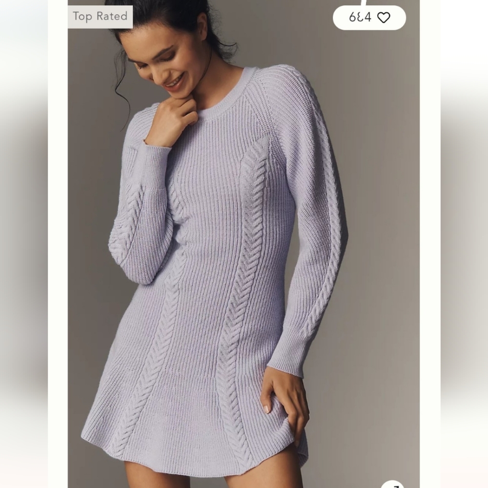 Anthropologie Knit Skater DressSleeve Size Medium, NWT